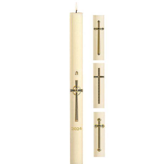 No 4 Assorted Cross Paschal Candle