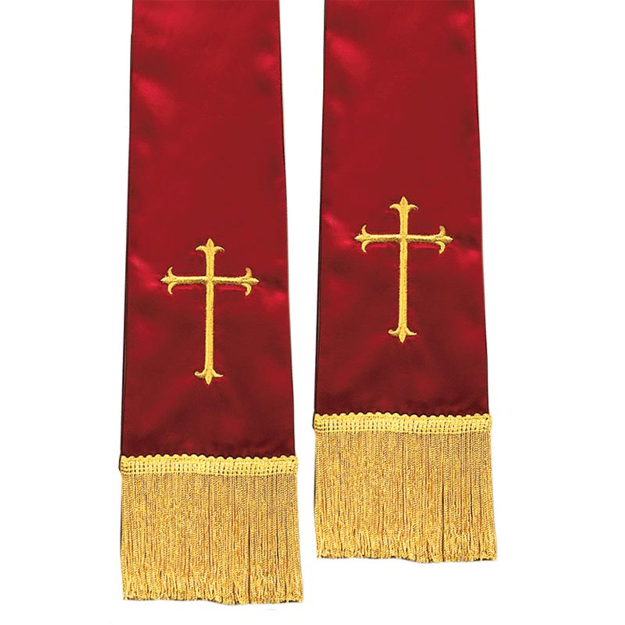 Westminster Pulpit Stole - Cross - Red