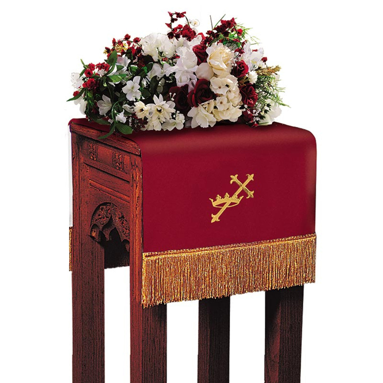 Reversible Flower Stand Cover - Red/White