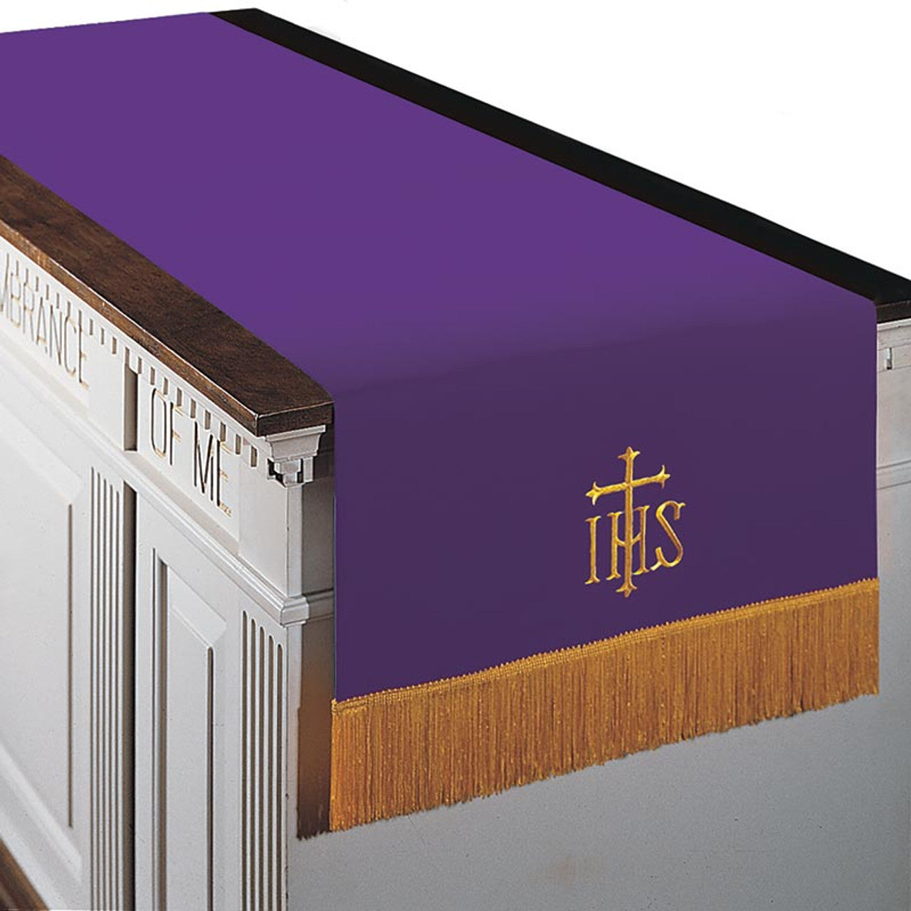 Reversible Communion Table Runner - Hunter Green/Purple