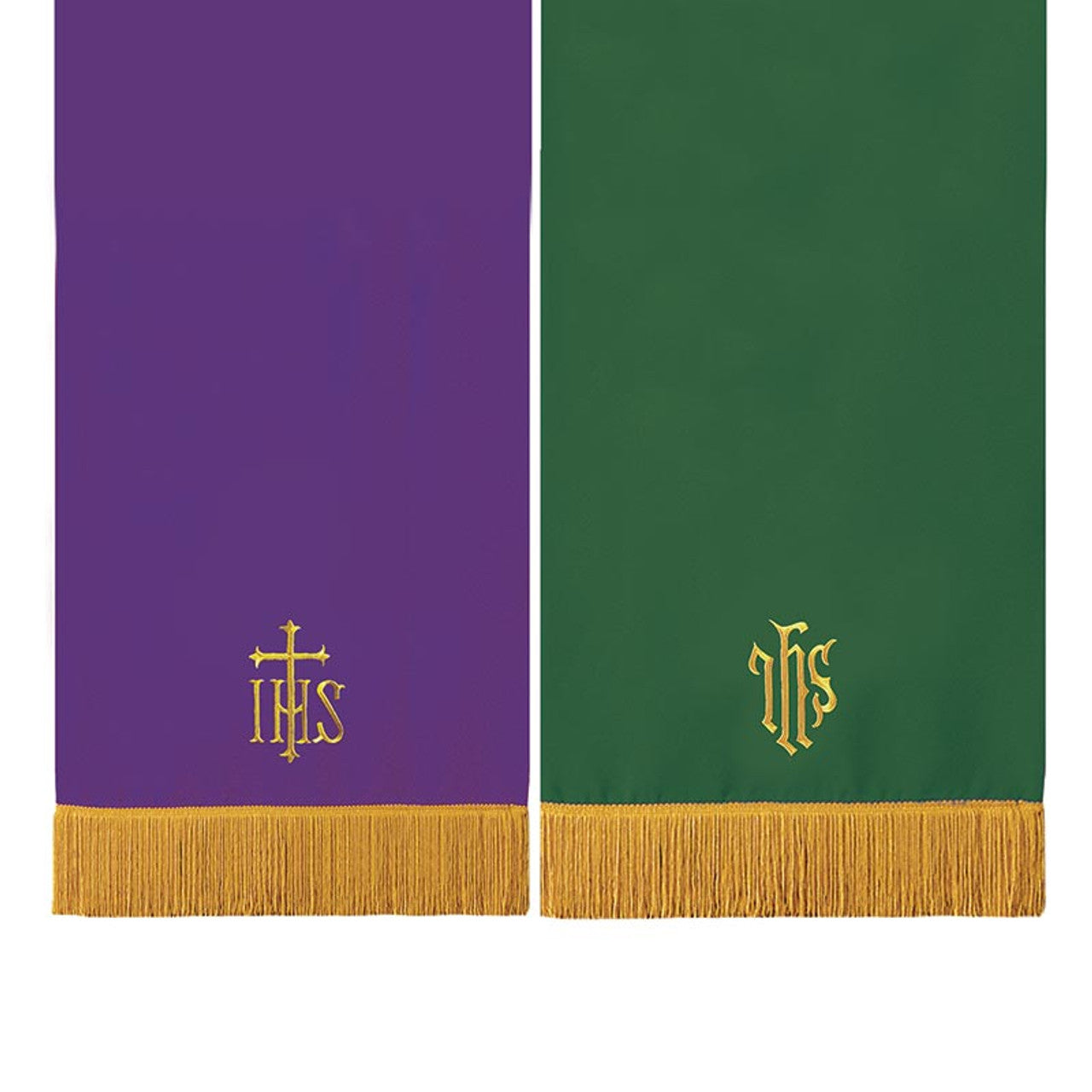 Reversible Communion Table Runner - Hunter Green/Purple