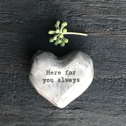 Rustic Heart Token-Here for you always