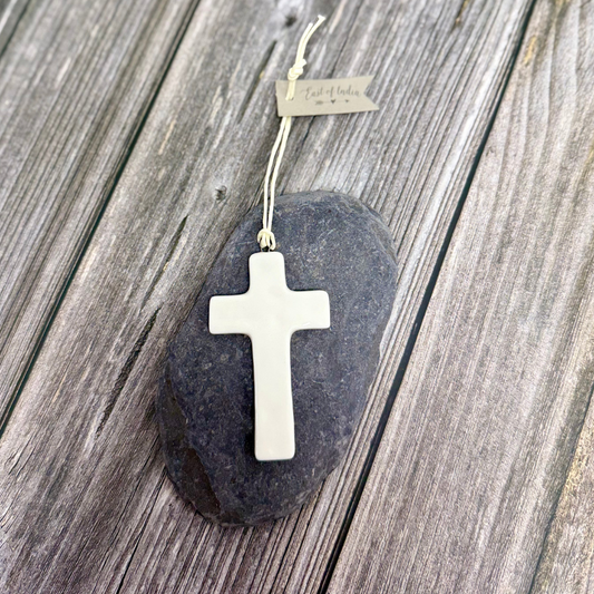 Small Porcelain Hanging Cross