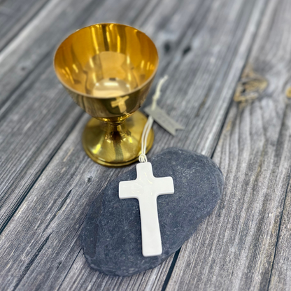 Small Porcelain Hanging Cross