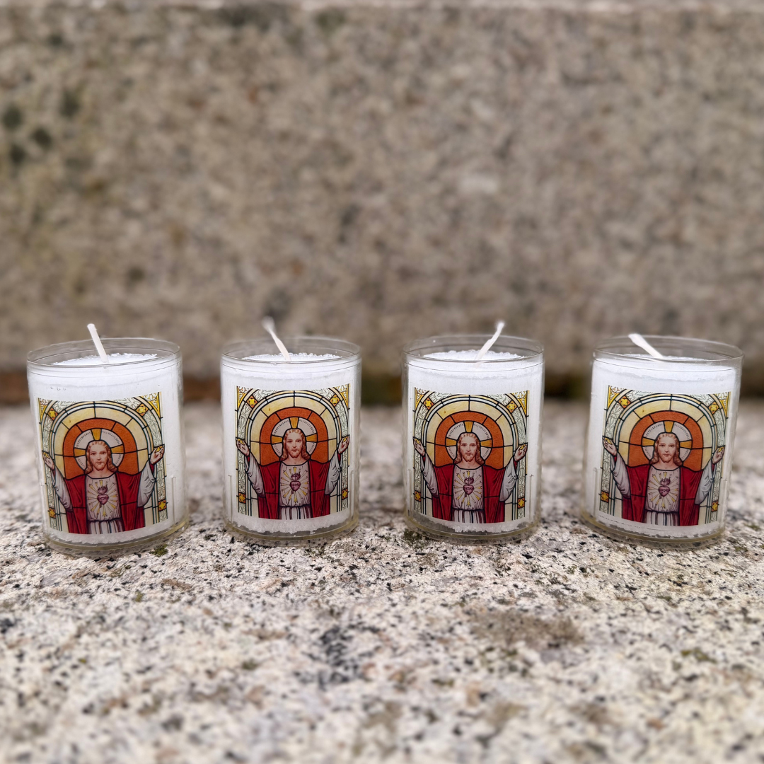 Sacred Heart 24hr Votive Lights, Pack of 4