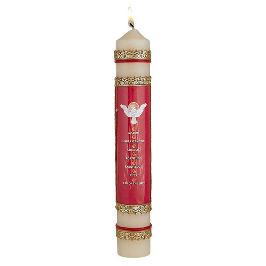 Confirmation Candle w Seven Gifts