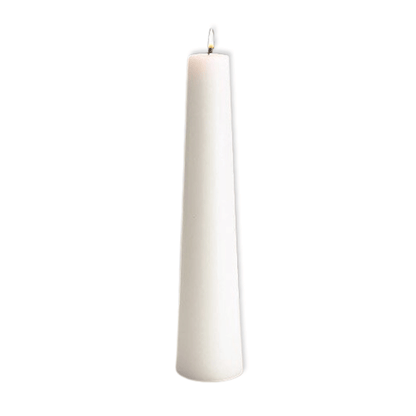 White Conical Christ Candle 6/cs