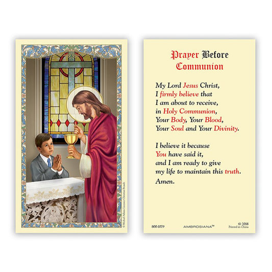 First Communion Boy Holy Card - 25/pk