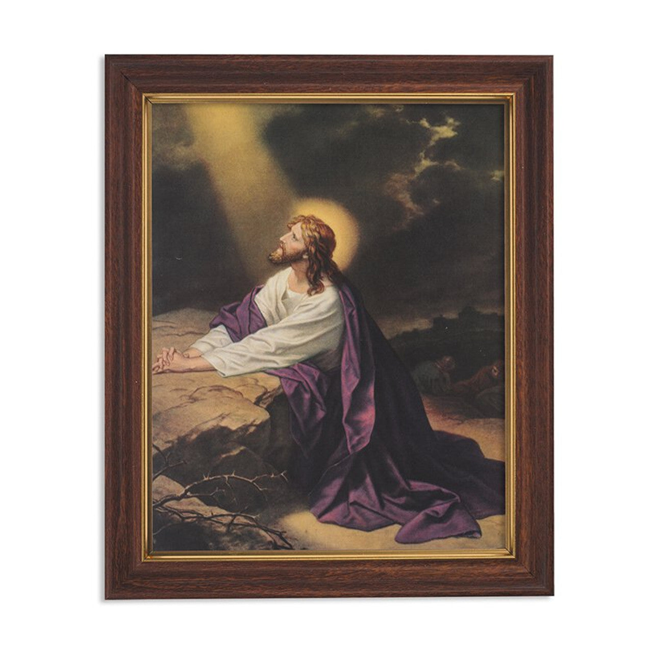 Gethsemane Wood Tone Framed Print