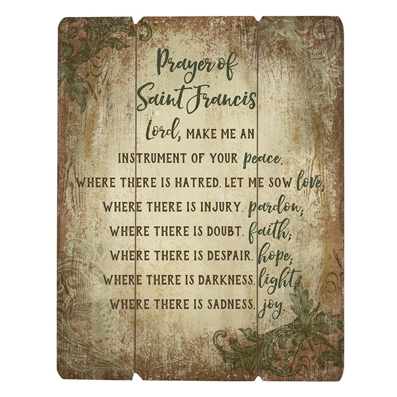 Wood Pallet Sign - Prayer of Saint Francis