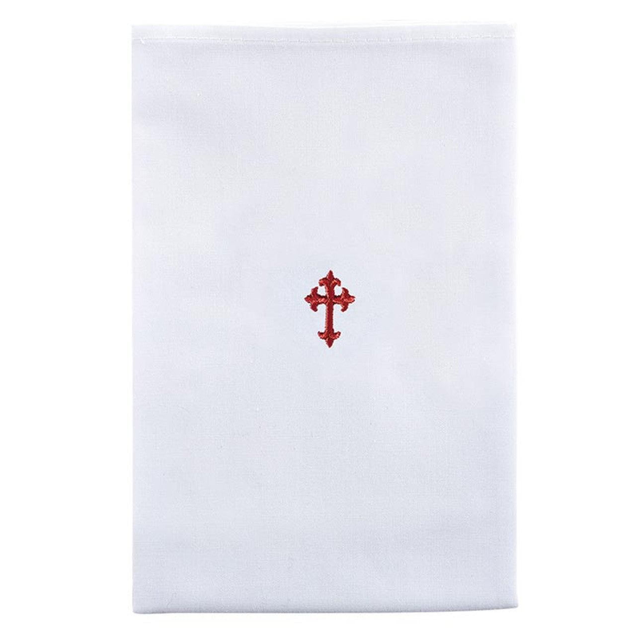 Red Fleur De Lis Cross Lavabo Towel - 12/pk