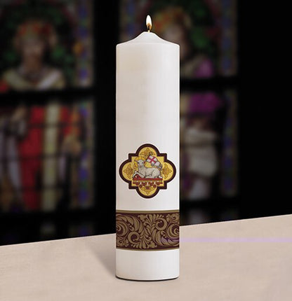 Christ Candle, Pillar, Agnus Dei 1/bx, 4 bx/cs