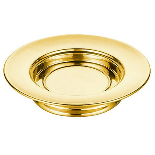 Polished Aluminum Stacking Bread Plate - Brass Tone