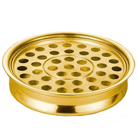 Polished Aluminum Communion Tray - Brass Tone