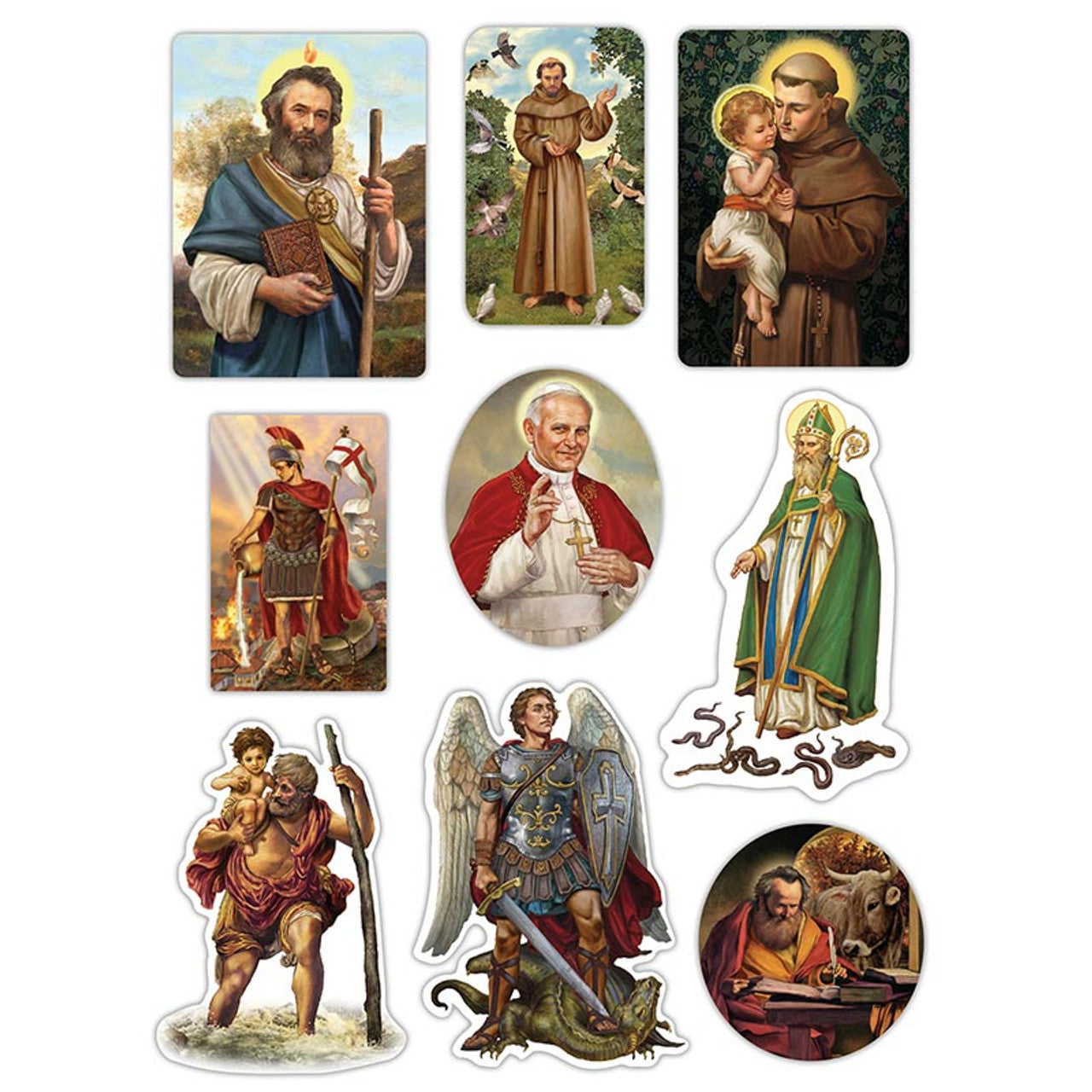 Catholic Stickers - Boy Jesus and Saints For Boys