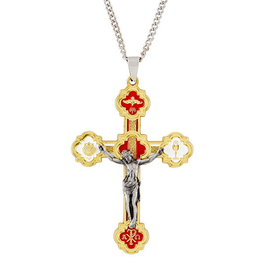 RCIA Pectoral Cross With 27" H Stainless Steel Chain