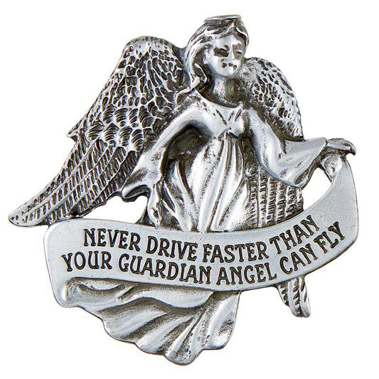 Never Drive Faster Angel Visor Clip