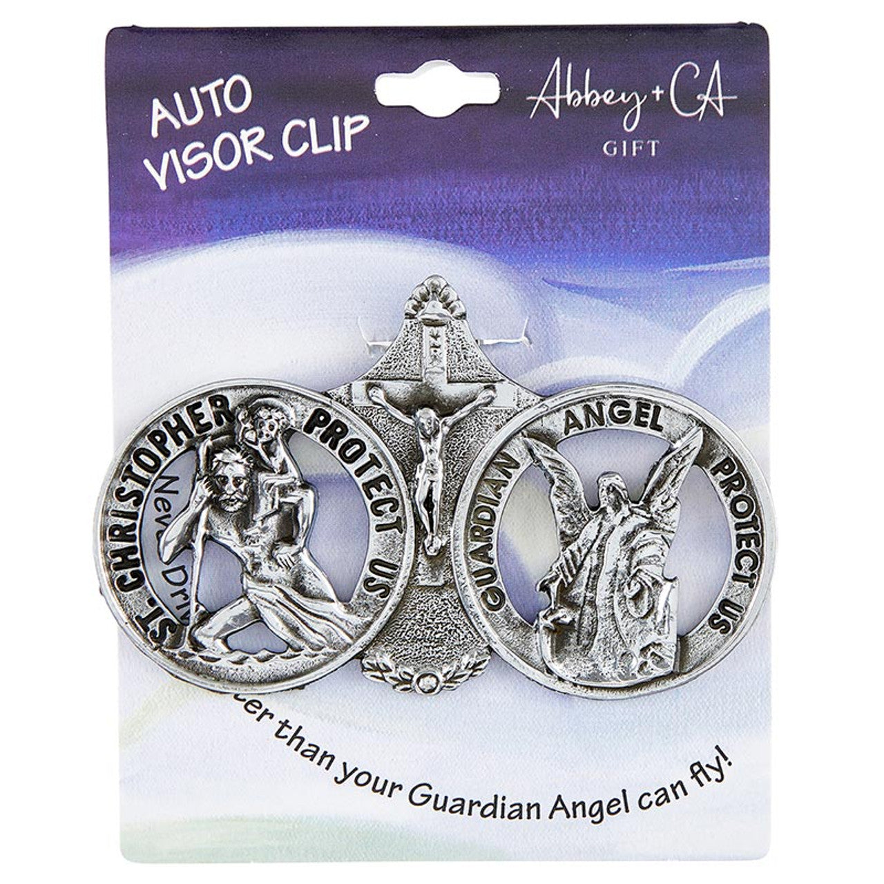 Saint Christopher/Guardian Angel Visor Clips (BK-12636)