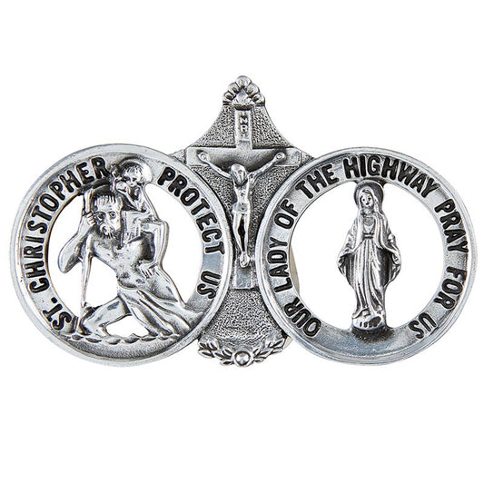 Saint Christopher/Our Lady Of The Highway Visor Clips