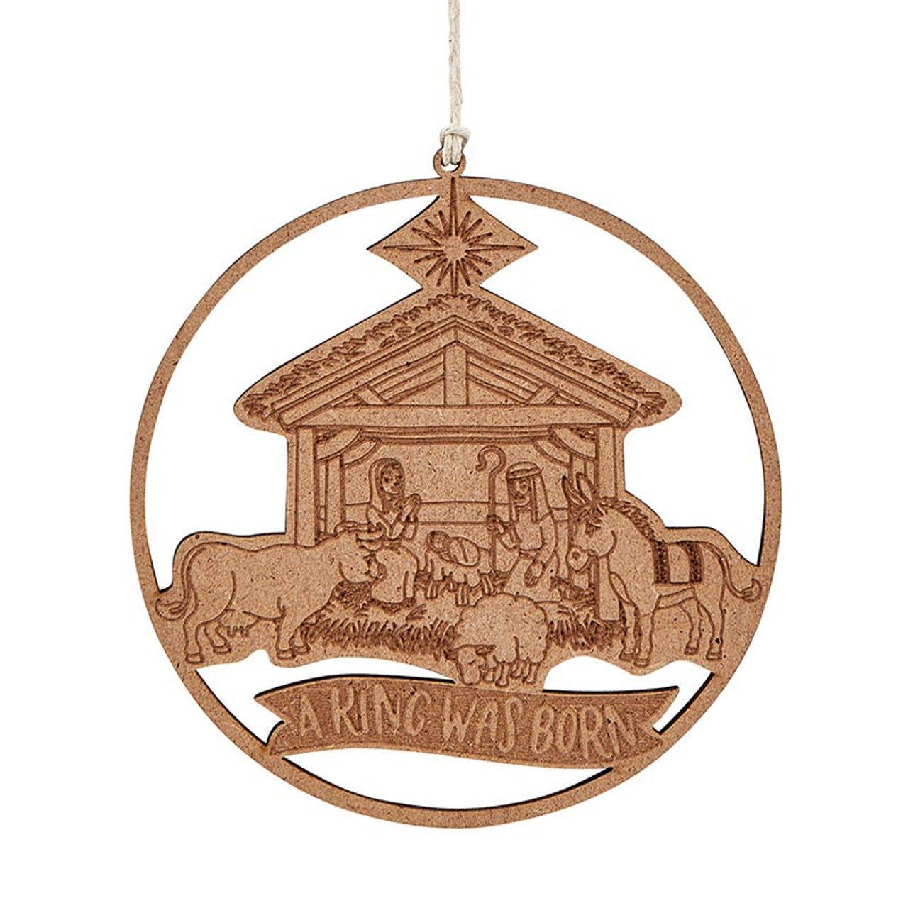 Laser Cut Wood Ornament - Nativity