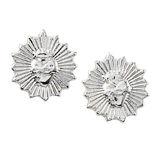 Sacred Heart Stud Earrings