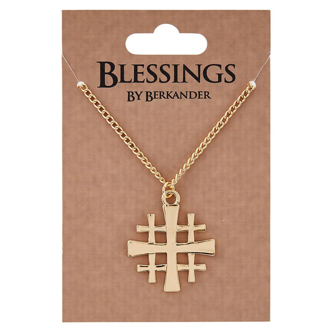 Jerusalem Cross Pendant Necklace