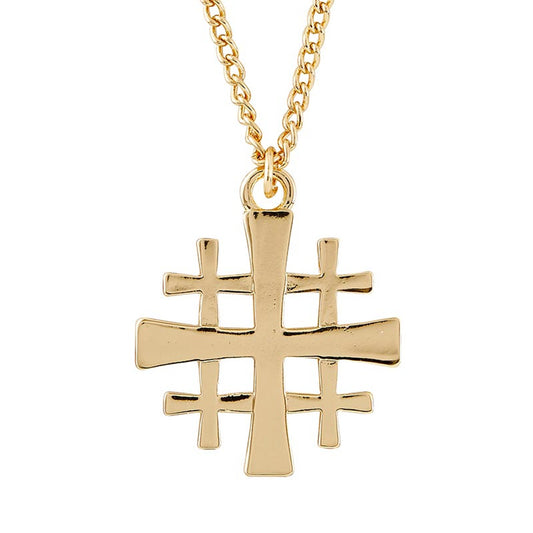 Jerusalem Cross Pendant Necklace