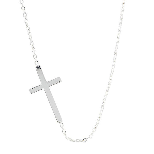 Silver Cross Pendant Necklace