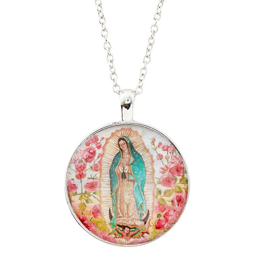 Our Lady Of Guadalupe Silver Necklace