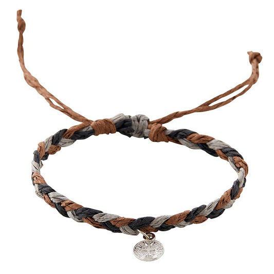 Saint Benedict Dangle Braided Bracelet