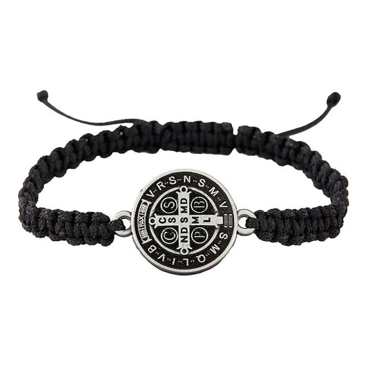 Saint Benedict Braided Nylon Bracelet