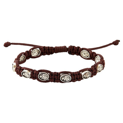 Saint Joseph and Child Woven Brown Bracelet