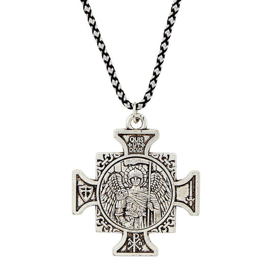 Saint Michael Maltese Cross With Cord