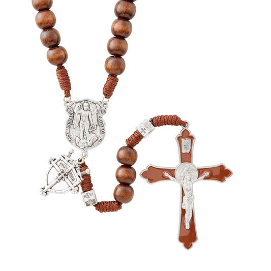 Brown Saint Michael Paracord Rosary