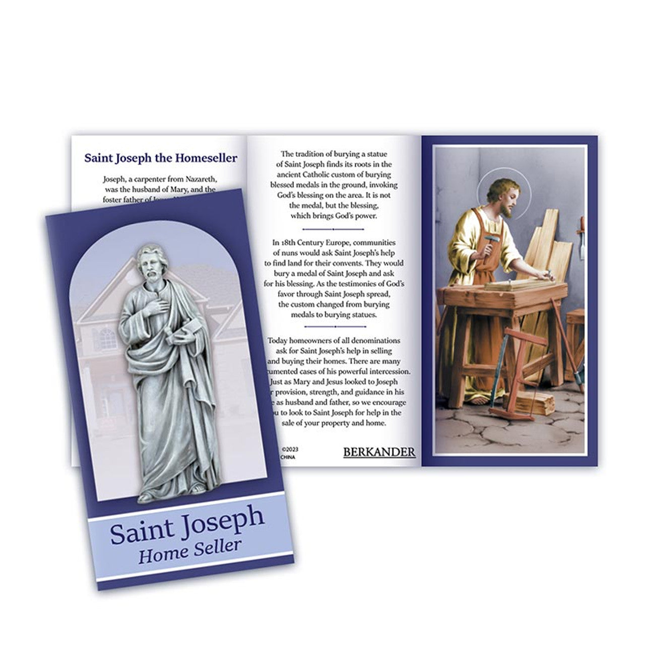 Saint Joseph Home Seller Statue With Instruction Card