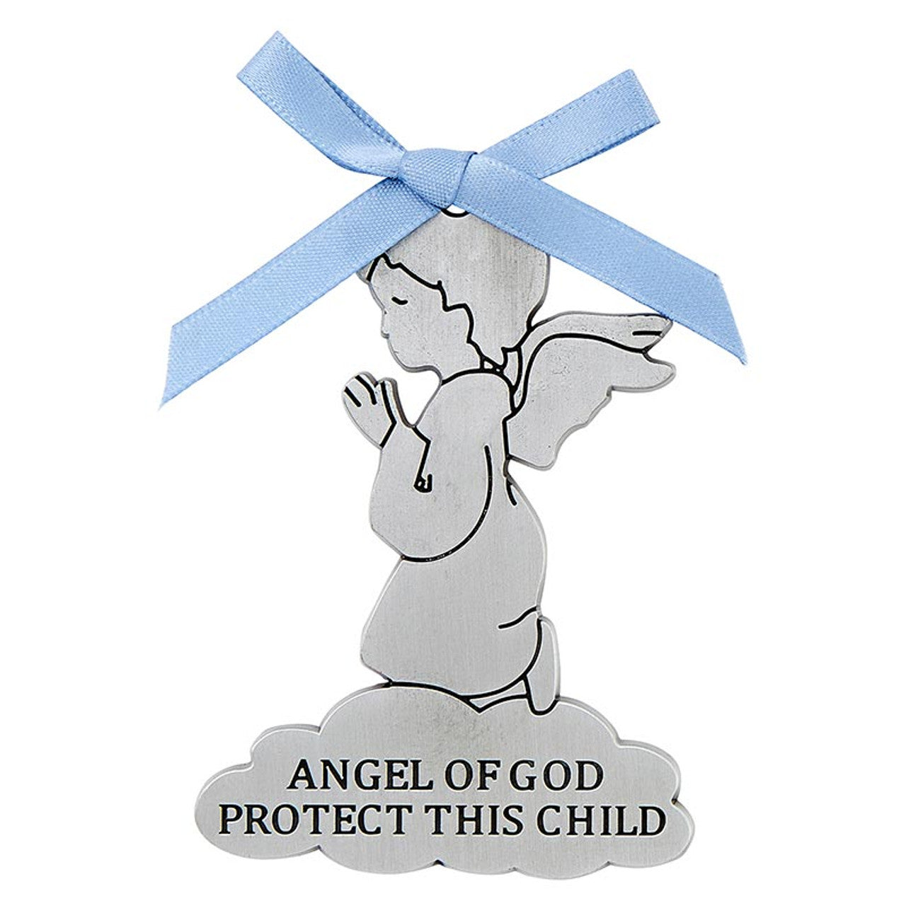 Blue Angel of God Crib Medal