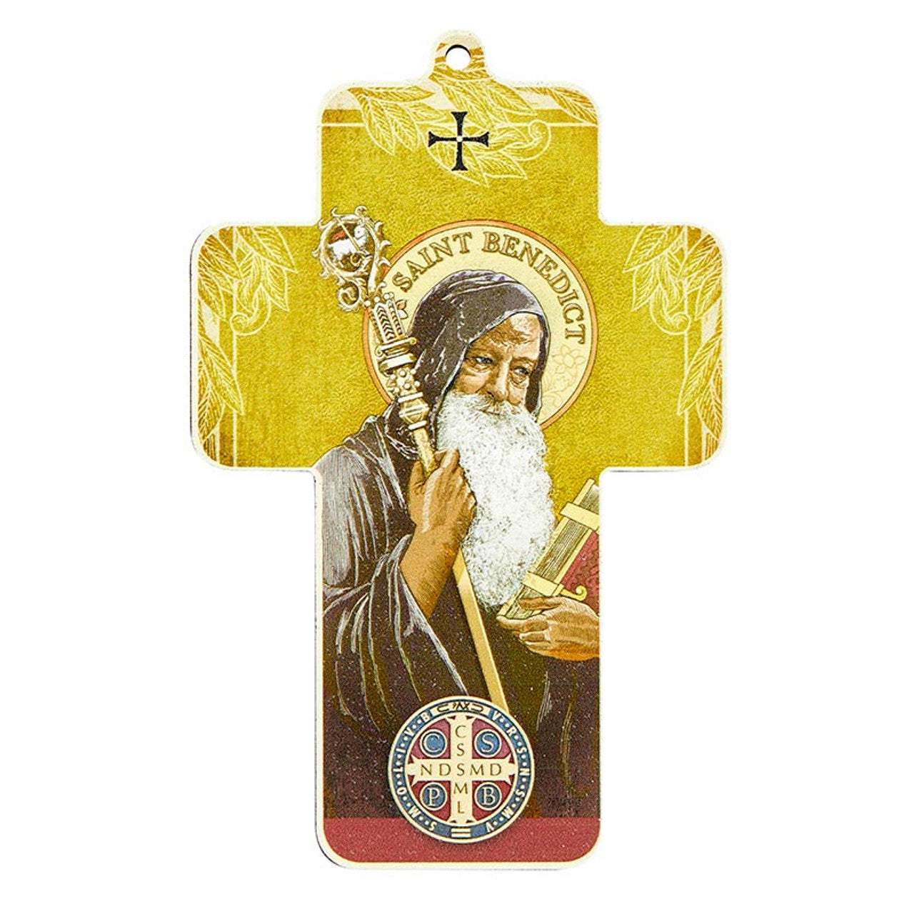 Saint Benedict Wall Cross - Wood