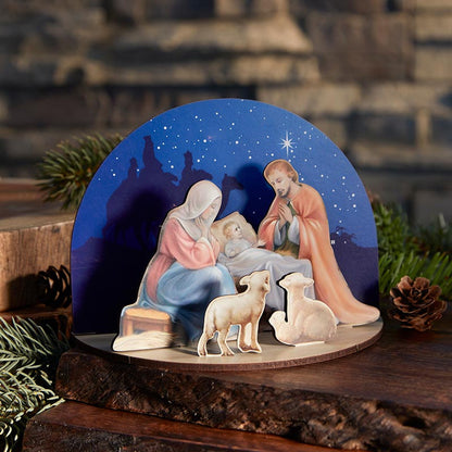 Holy Family Nativity 3D Desk Stand