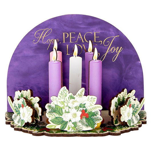 Nativity Advent Candles 3D Desk Stand