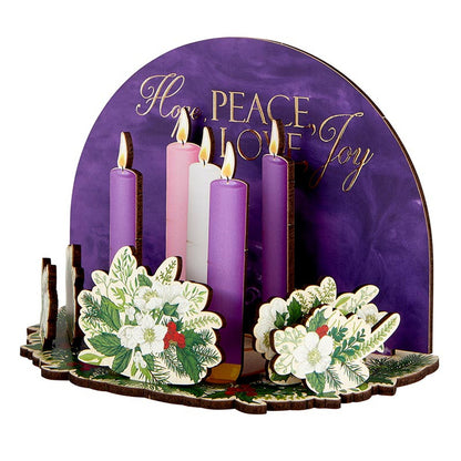 Nativity Advent Candles 3D Desk Stand