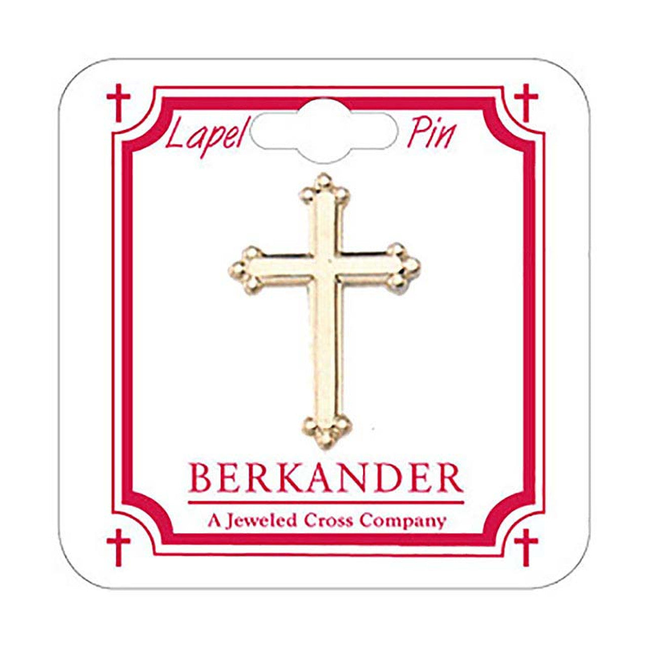 Budded Cross Lapel Pin  (BK-P10091)