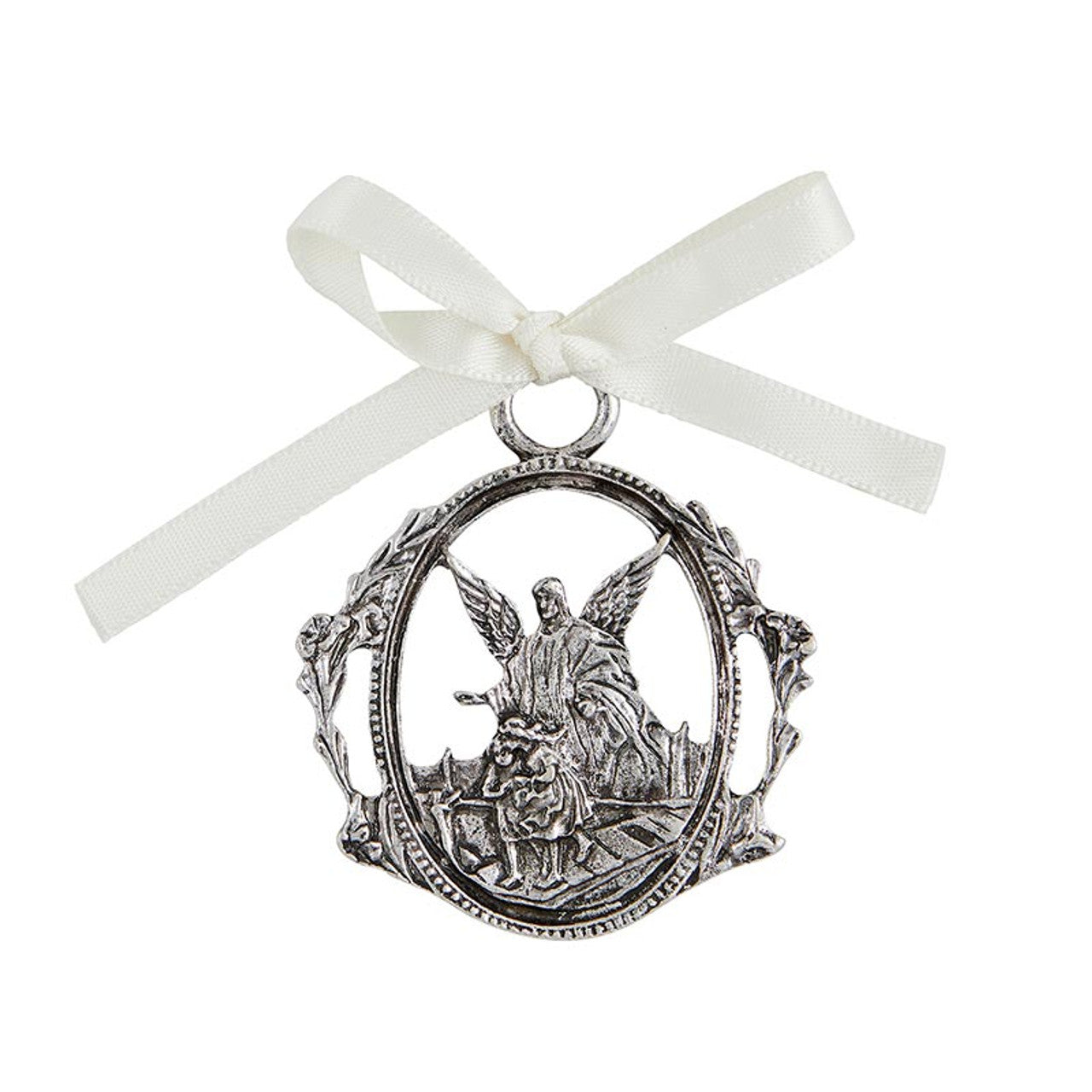 Crucifix with Guardian Angel Crib Medal Set