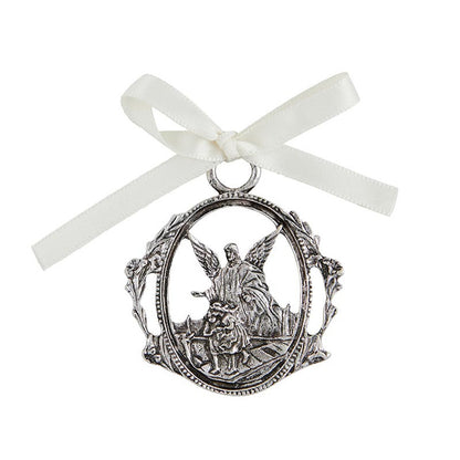 Crucifix with Guardian Angel Crib Medal Set