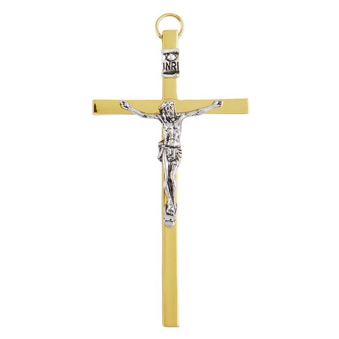 Crucifix with Guardian Angel Crib Medal Set