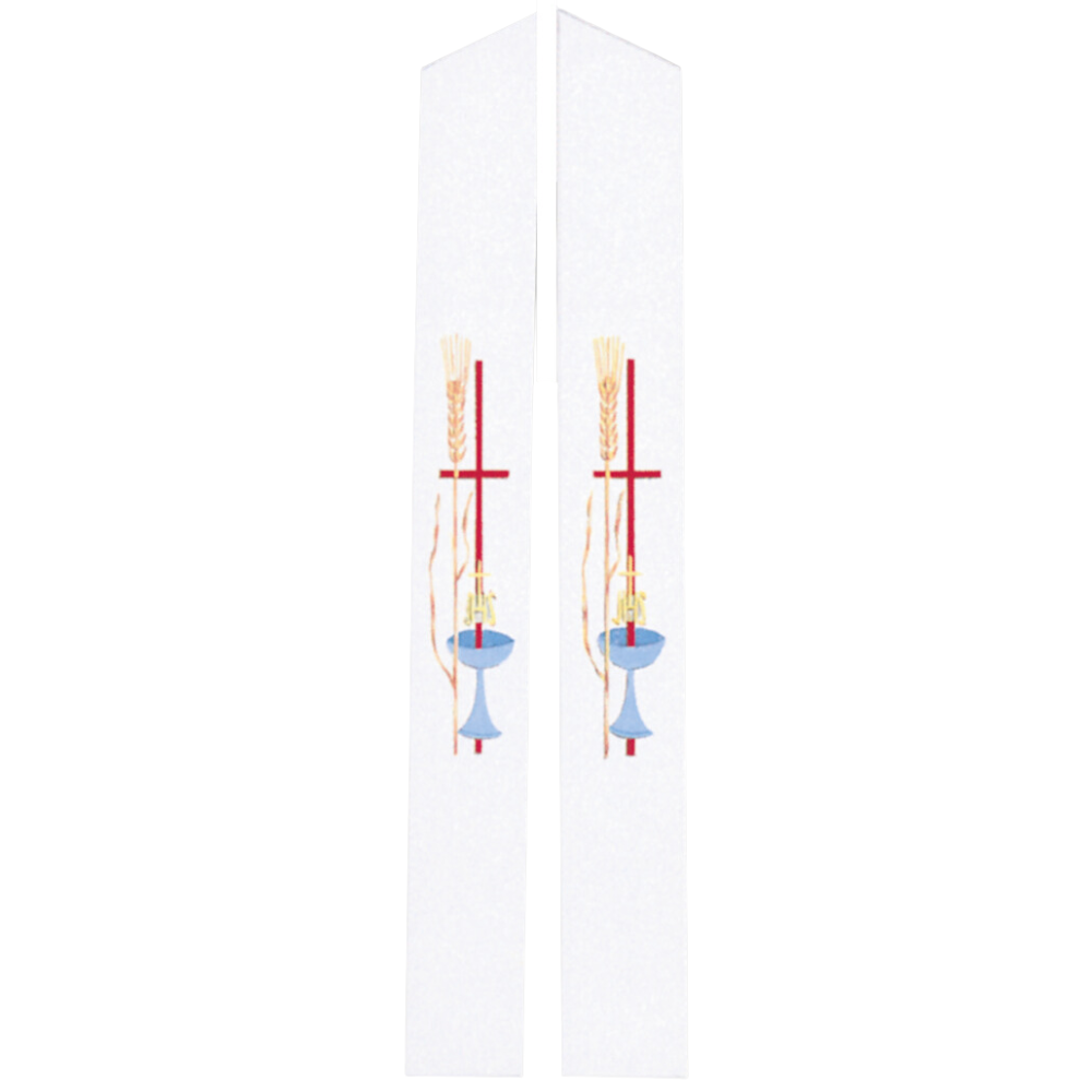 IHS Chalice, Wheat & Grapes Overlay or Deacon Stole