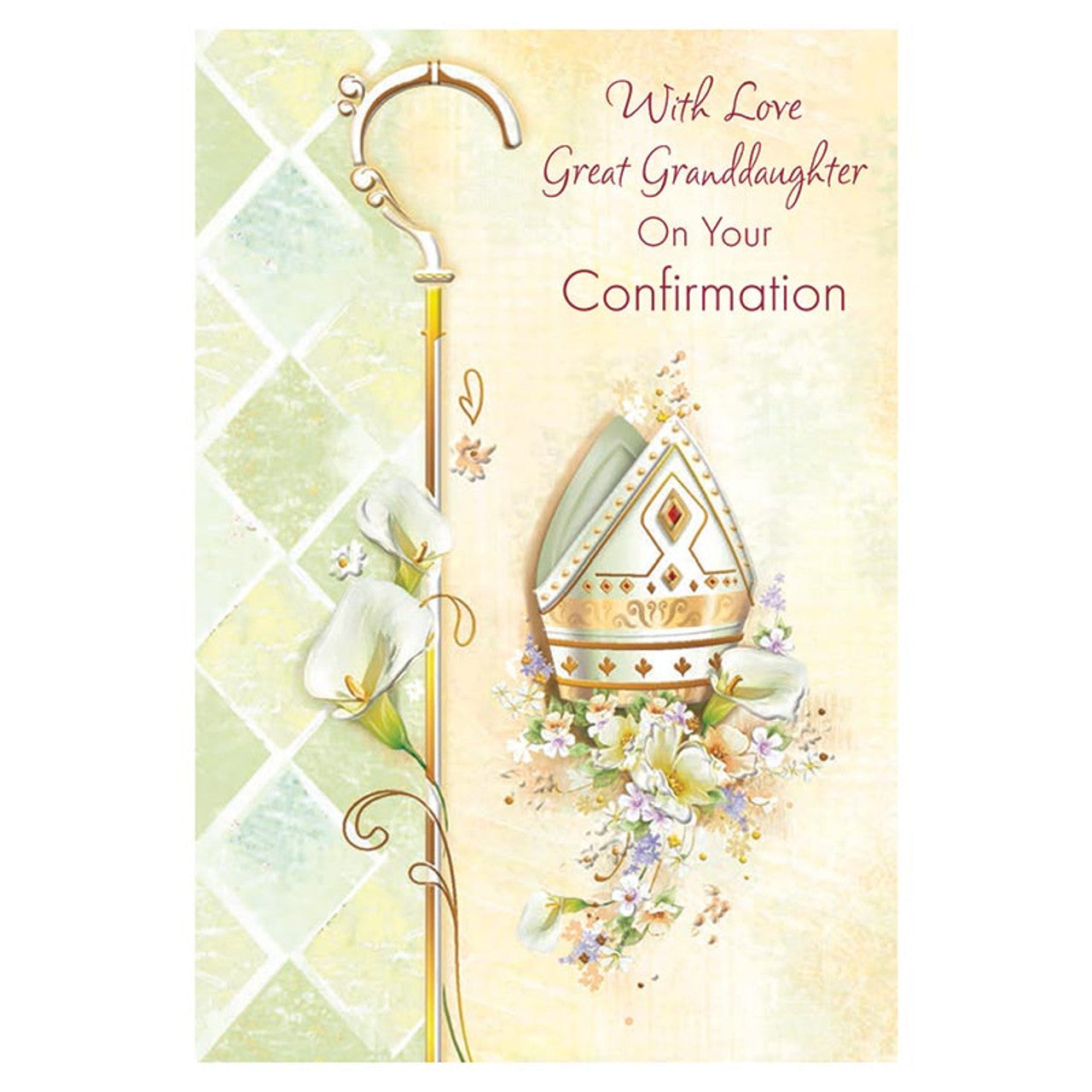 With Love Great Granddaughter Confirmation Card