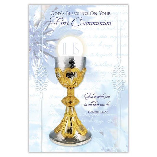 God's Blessings on Your First Communion Card