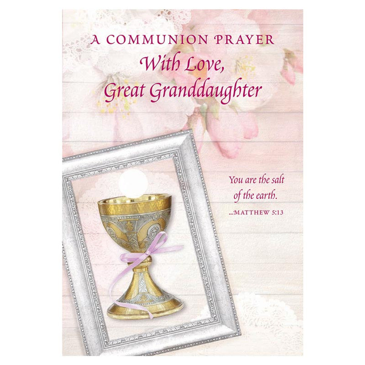 A Communion Prayer With Love, Great Granddaughter Card