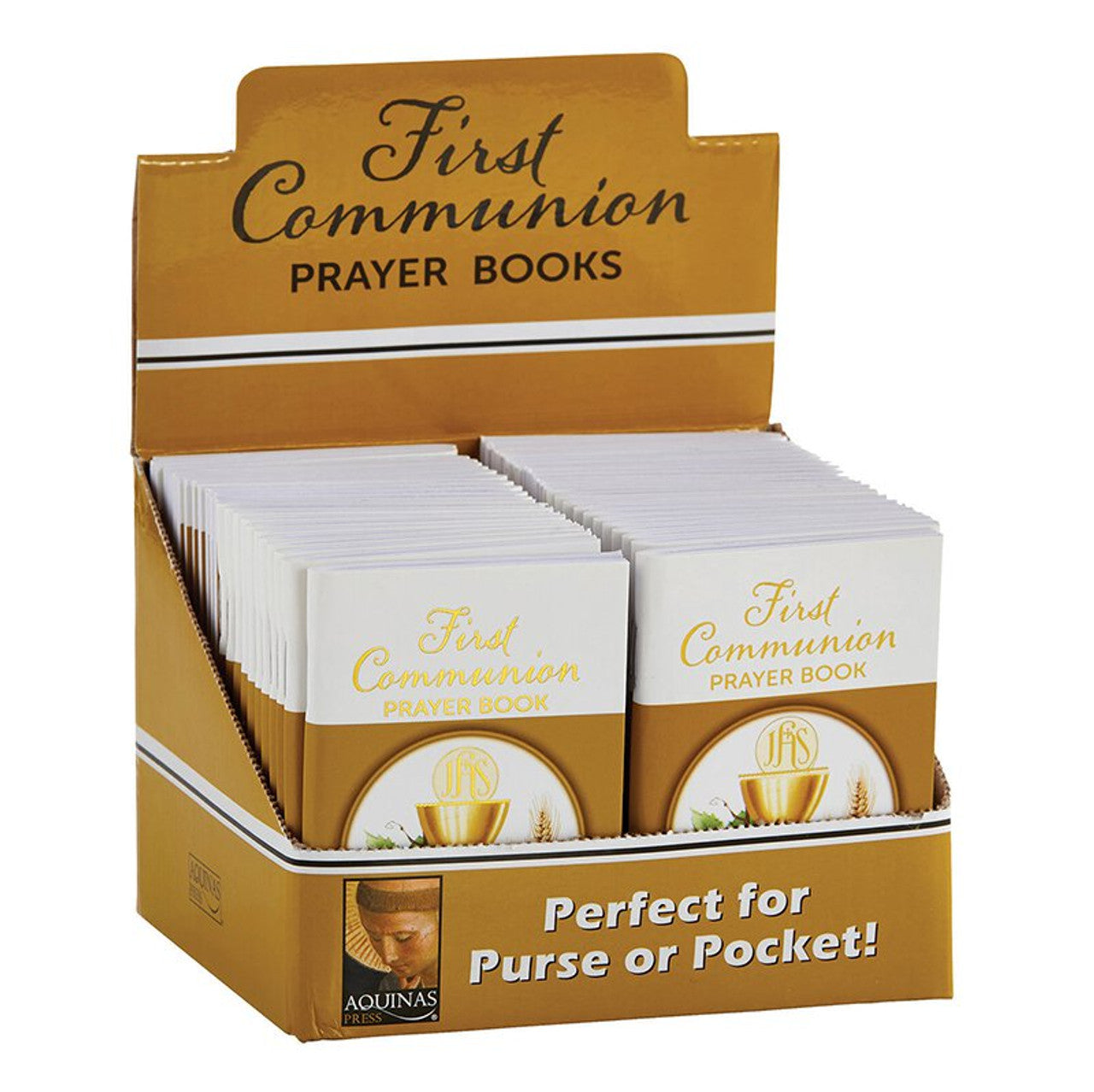 First Communion Pocket Prayer Book Display - 48/unit