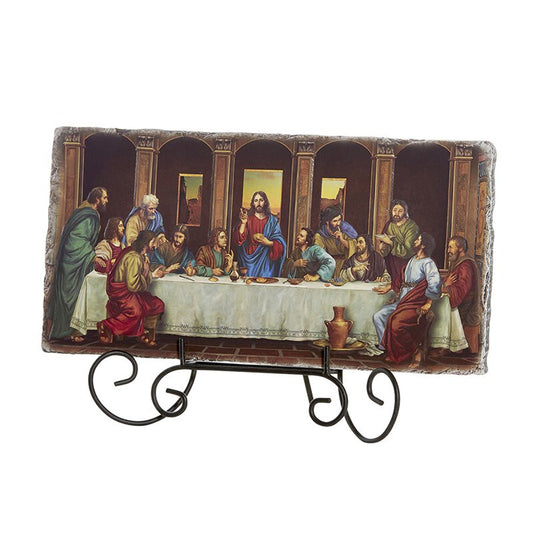 Last Supper Adams 10.5" H W Tile Plaque